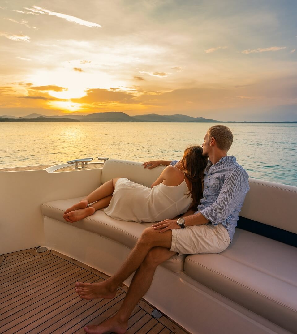People Relaxing on Boat